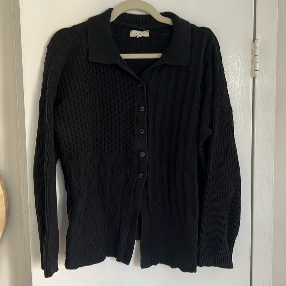LA Hearts button down sweater